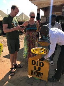 Water experiment at the Uganda Equator
